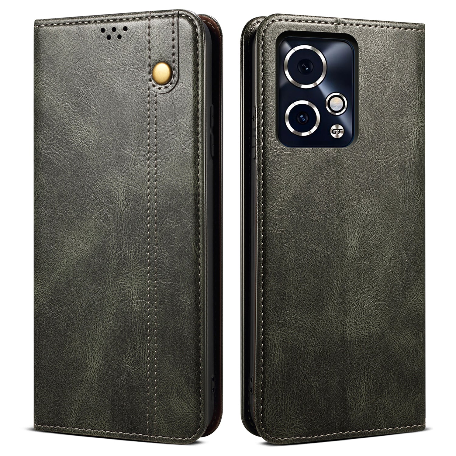 For Honor 90 GT 5G PU Leather Case Card Slot Wallet Phone Shell Crazy Horse Pattern - Black For Honor 90 GT 5G PU Leather Case Card Slot Wallet Phone Shell Crazy Horse Pattern - Black